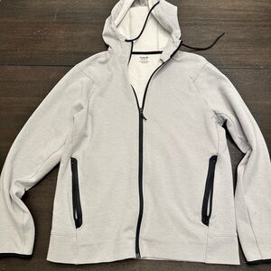 Old Navy Men's Light Gray Windbreaker Jacket with pants